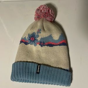 Kids girls  one size fits all Patagonia Flower Pom-Pom hat beanie